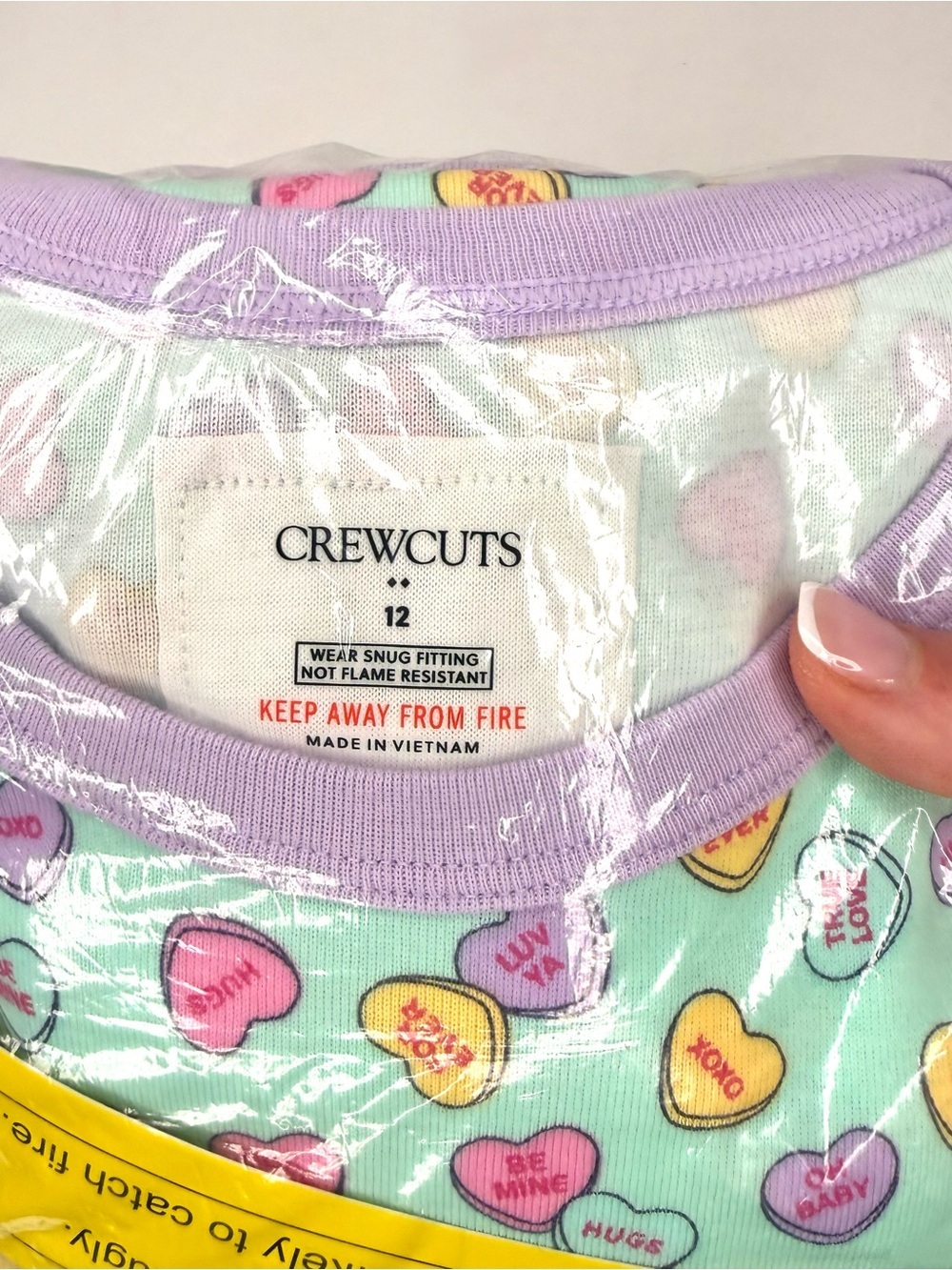 J.Crew Crewcuts Girls Candy Heart Pajama Set NWT Size 12 - Picture 2 of 4